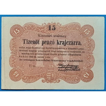 1849.  15 Pengő krajczárra  F