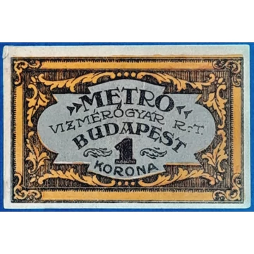 1920.  1 Korona EF "METRO" vízmérőgyár RT