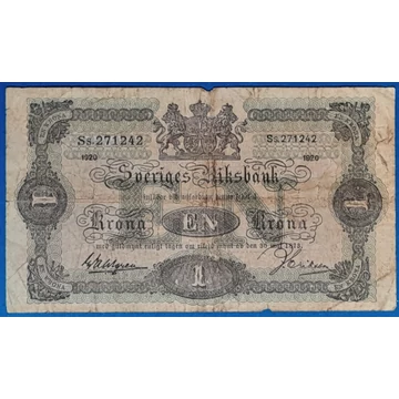 1920. 1 Krona VG