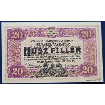 Hajmáskér  1916. 20 Fillér UNC
