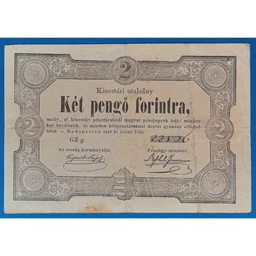 1849. 2 Pengő Forintra F