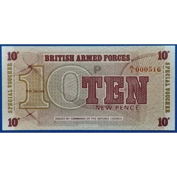 Brit katonai 10 pence utalvány előoldala - Armed Forces Special Voucher