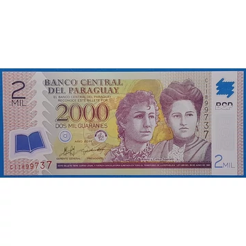 2011. 2.000 Guaranies UNC Polymer