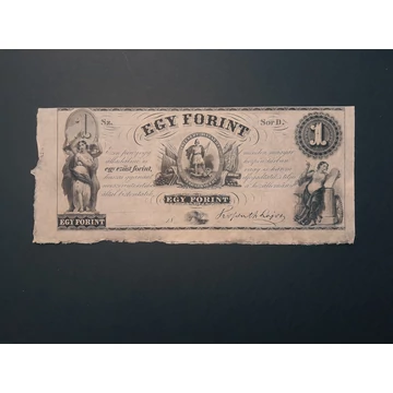 1852. 1 Forint UNC Kossuth ezüst 1 Forint D sorozat