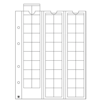 Leuchtturm: OPTIMA érmelapok  54 érméhez 20 mm -ig átlátszó