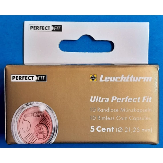 Leuchtturm Ultra Perfect Fit érmekapszula 5 centeshez (21,25 mm)-10 db