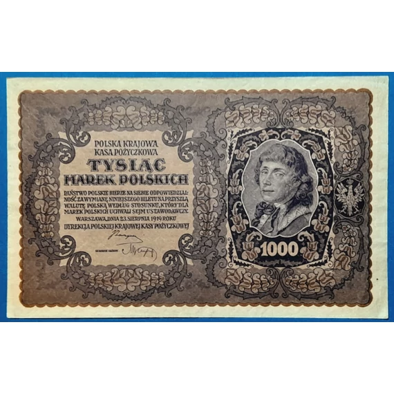 1919. 1.000 Marek VF+ "nagyalakú"