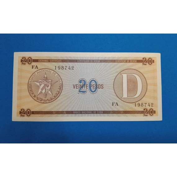 1985. 20 Pesos UNC "D"