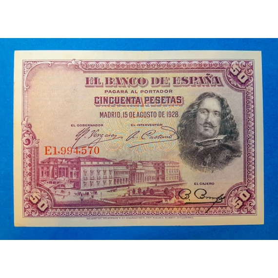 1928.  50 Peseta EF