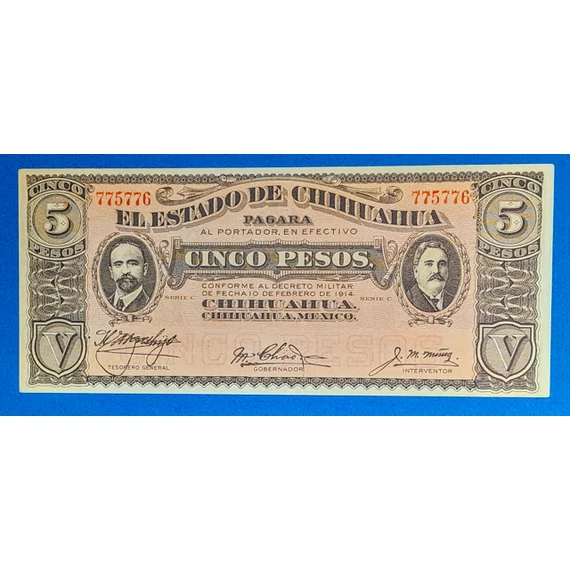 1914. 5 Peso UNC