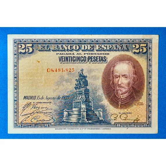 1928.  25 Peseta VF