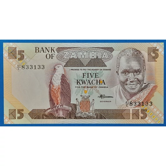 1980-1988.  5 Kwacha UNC