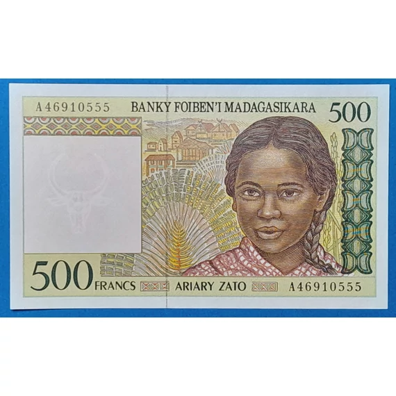 1994. 500 Francs = 100 Ariary UNC