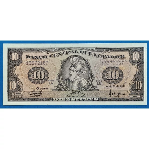 1986. 10 Sucres UNC