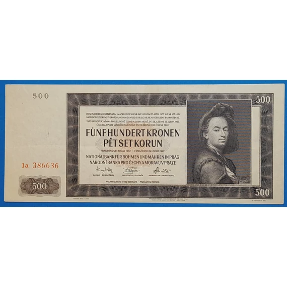 1942.  500 Korun VF