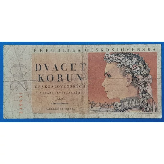 1949. 20 Korun F
