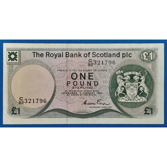 1 Pound Sterling F előoldal címeres