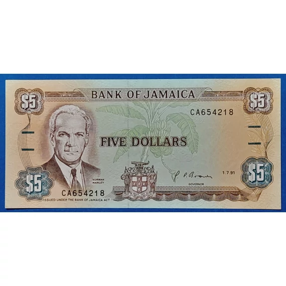 1991. 5 Dollars UNC