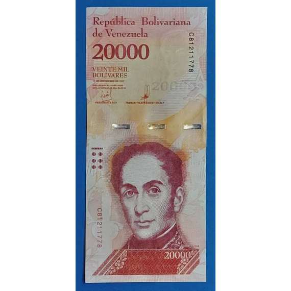 2017.  20.000 Bolívares AUNC