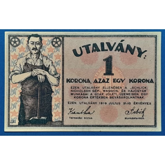 1919.  1 Korona UNC