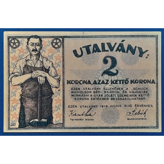 1919.   2 Korona UNC