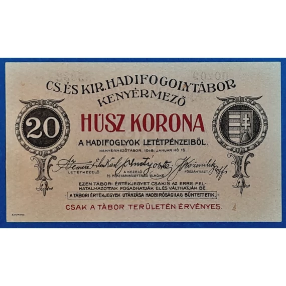 Kenyérmező 1916. 20 Korona AUNC