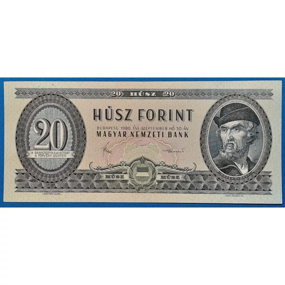 1980.09.30.  20 Forint  UNC