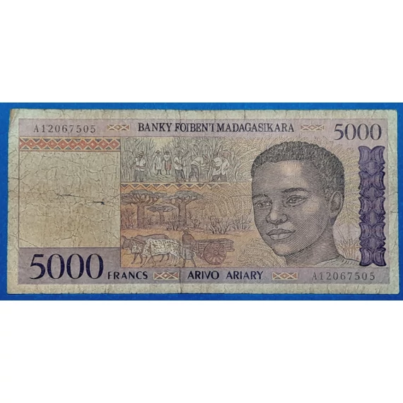 1995. 5.000 Francs = 1.000 Ariary VG