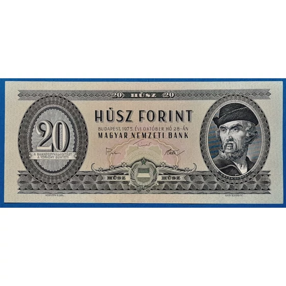 1975.10.28.  20 Forint   UNC-