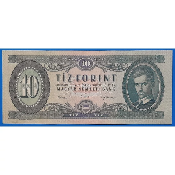 1962.10.12  10 Forint F  Fordított hátlapos