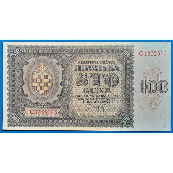 1941.  100 Kuna UNC