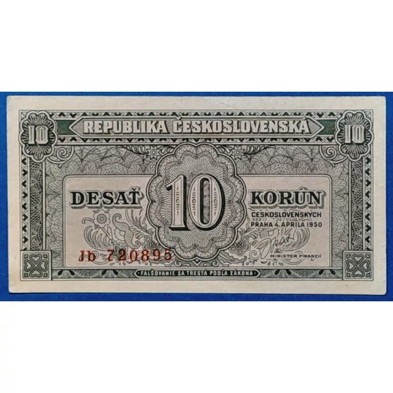 1950. 10 Korun VF