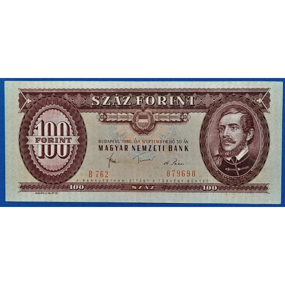 1980.09.30. 100 Forint  VF