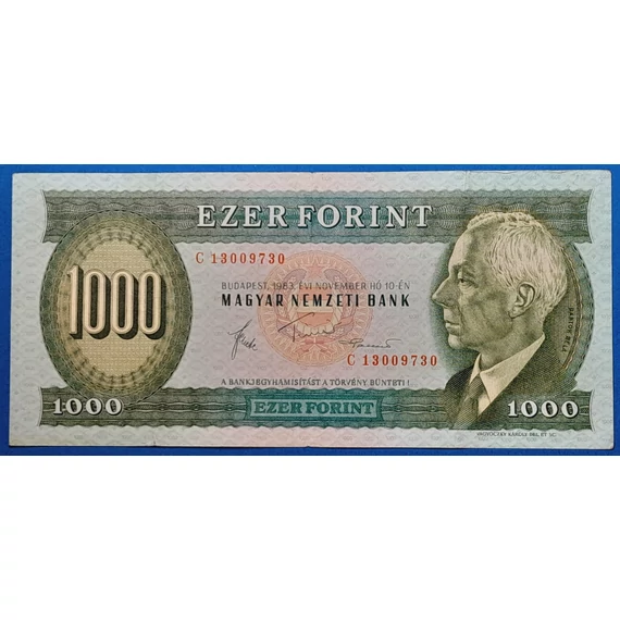 1983.11.10. 1.000 Forint F "C" betűjeles
