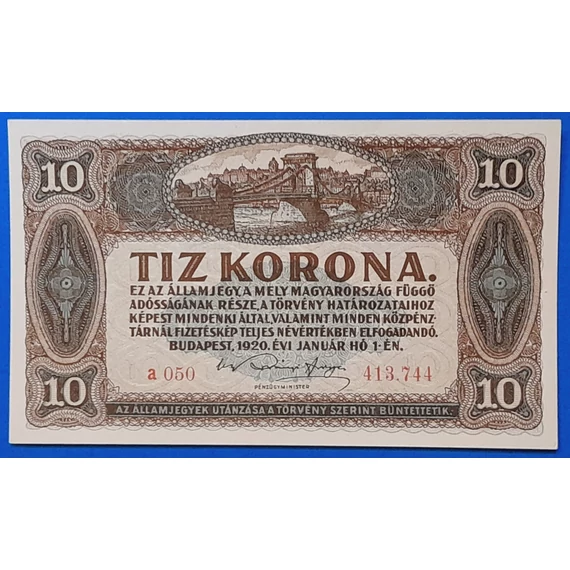 1920.  10 Korona  UNC