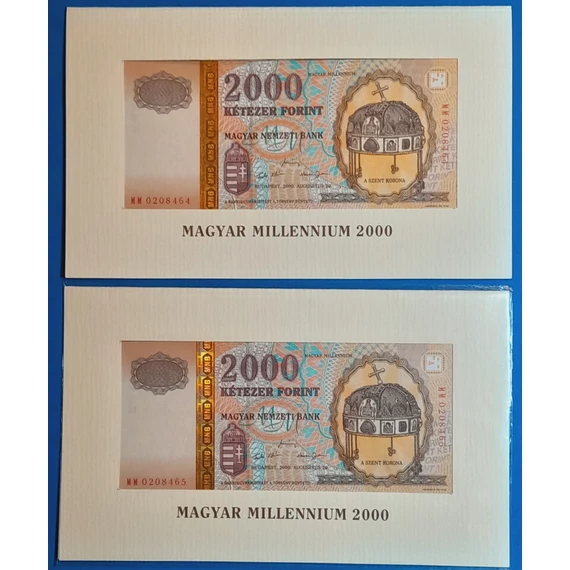 2000.08.20 2.000 Forint UNC  „Magyar Millennium” – sorszámkövető