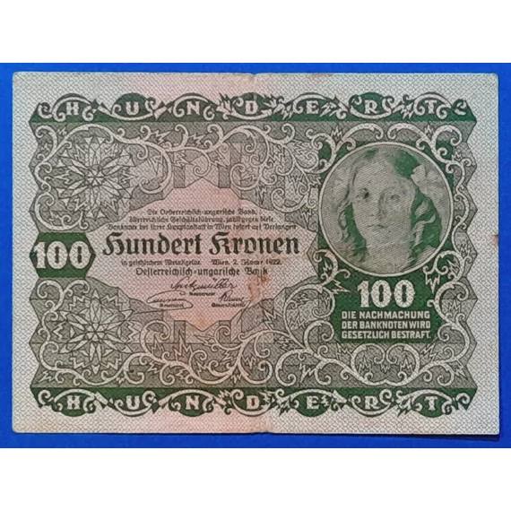 1922. 100 Korona F