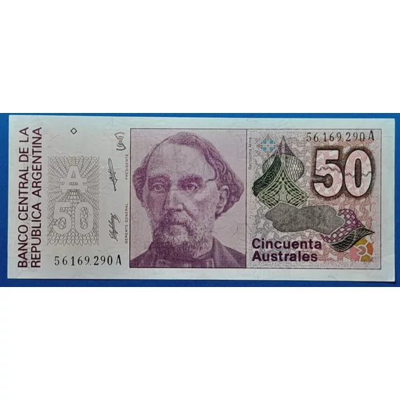 1986-1989. 50 Australes UNC