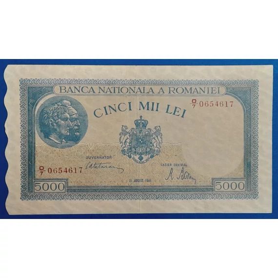 1945. 5.000 Lei  VF+