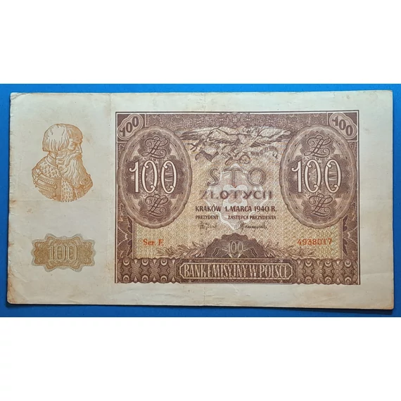 1940. 100 Złotych F