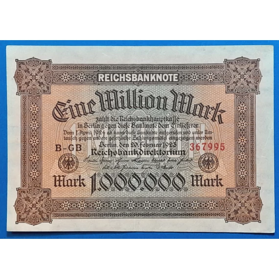 1923.  1.000.000 Mark VF+