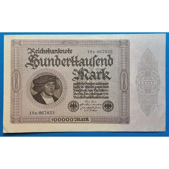 1923.    100.000 Mark VF+