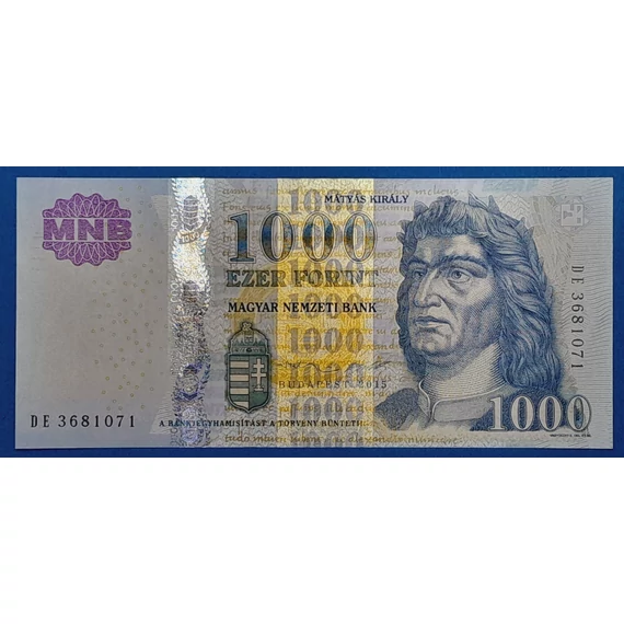 2015. 1.000 Forint UNC "DE" betűjel