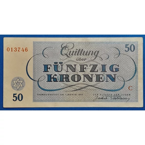 1943.  50 Kronen EF Theresienstadt Getto