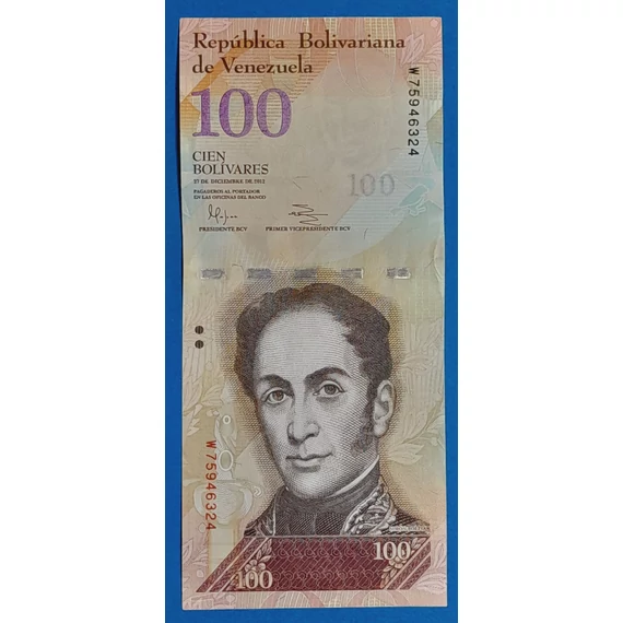 2012. 100 Bolívares AUNC