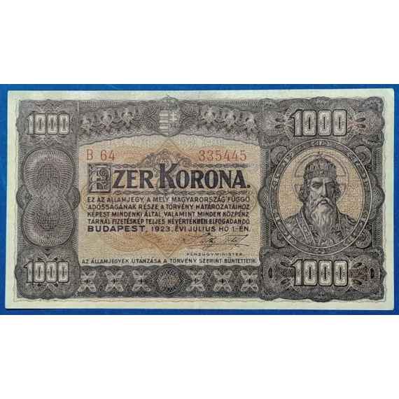 1.000 Korona EF "kis alakú" nyomdahely nélküli