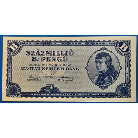 1946.  100.000.000 B.-Pengő AUNC