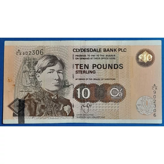 Skócia 10 Font Bankjegy 2003 Mary Slessor Előoldal.