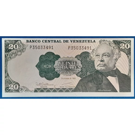 1992. 20 Bolívares AUNC