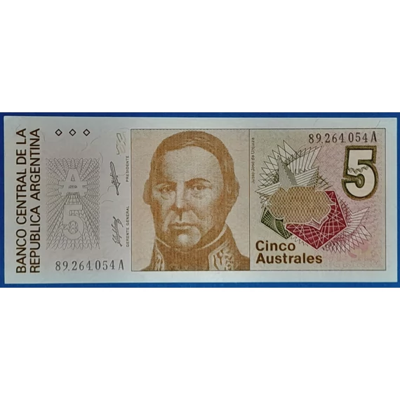1985-1989. 5 Austral UNC
